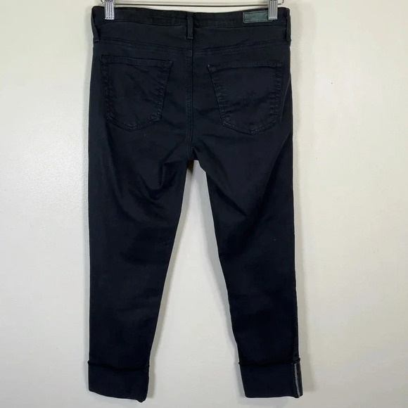 AG Adriano Goldschmied The Stevie Cuff Ankle  Straight Petite Dark Wash Jeans - Picture 13 of 13